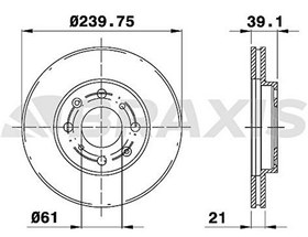 Resim On Fren Diski (Aynasi) Havali Honda Jazz 2002-2008 City 2005-2010 (240X4) 