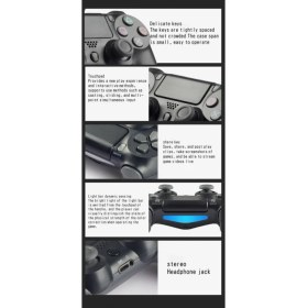 Resim Jingyi Hafif Dokunmatik Ekranlı Ps4 Kolu, Altı Eksenli Titreşim Ps4 Kolu, Bluetooth Kablosuz Oyun Kolu (Yurt Dışından) 