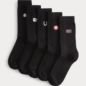 Resim 5’li Cool & Fresh Pamuk Karışımlı Çorap Seti - Siyah Mix / 6-8.5 