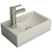 Resim Bocchi Milano Dar Sol Lavabo 37 Cm Mat Beyaz 1418-002-0126 