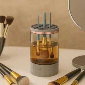 Resim USB Şarjlı Makyaj Fırçası Temizleyici Aparat Hızlı Kurutmalı, Çok Yönlü Fırça Temizleyici (4915) 