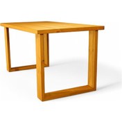 Resim Neiwel Garden Avex Doğal Ahşap Bahçe Yemek Masası-80-280 Açık Ceviz 