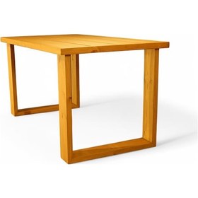 Resim Neiwel Garden Avex Doğal Ahşap Bahçe Yemek Masası-80-280 Açık Ceviz 