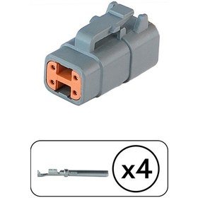 Resim Dtm06-4s Erkek Konnektör 4 Pin Kablosuz 