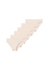 Resim Likralı 6'lı Kutu Premium Slip Külot Laura G-006 H Bej 
