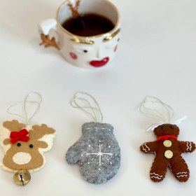 Resim Yılbaşı Ağaç Süsü Set 3 