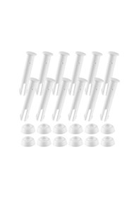 Resim Lebihmurah 5019 Homeınn 12 Adet 2.16 İnç Plastik Yüzme Havuzu Bağlantı Pimi Kauçuk Conta İle Yedek Parça 