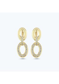 Resim Altınbaş Altın Taşlı Sallantılı Oval Küpe Akp0139-y-25950 Çok Renkli 