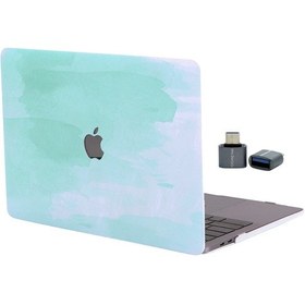 Resim Apple Uyumlu MacBook Air 13 M1 Kılıf Sert Kapak İnce Hafif Darbe Çizilme Koruma Touch Id 13.3 İnç Açık Yeşil 