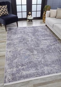 Resim Faenza Gri Modern Pamuk Makine Halısı 80x500 