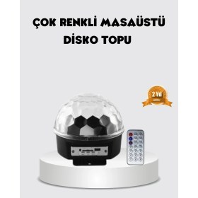 Resim Acstore Rgb LED Disko Topu Projektör - Ev Partileri, Doğum Günleri Eğlence Için Işık Şovu 