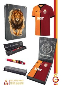 Resim Galatasaray 2024/2025 Parçalı İç Saha Taraftar Forma Kalem Hediyeli Özel Tasarım Hediyelik Ahşap Kutulu Sarı - Kırmızı 