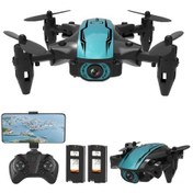 Resim Samdoo Cs02 Mini Katlanabilir Drone 480p Kameralı İki Pil, Hız Kontrolü, Headless Modu Ve İzleme Uçuşu 