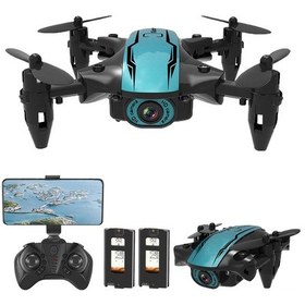 Resim Samdoo Cs02 Mini Katlanabilir Drone 480p Kameralı İki Pil, Hız Kontrolü, Headless Modu Ve İzleme Uçuşu 