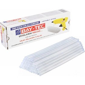 Resim Mk0442 Mum Silikon Çubuk Şeffaf İnce 7.3x300mm Kg Ambalaj 