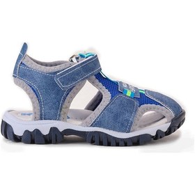 Resim Kiko Kids Erkek Bebek Sandalet Arz 2399 Kot Mavi 