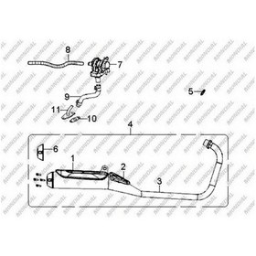Resim Mondial 150 Sentor Egzoz Dekor Kapak Arka (503247320) 