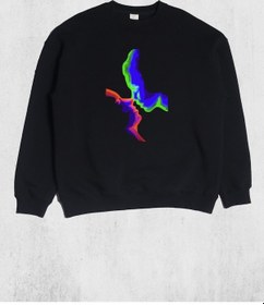 Resim Unisex Two Face Sweatshirt Siyah 
