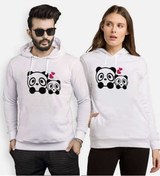 Resim Tshirthane Sevimli Pandalar Sevgili Kombinleri Kapüşonlu Kombin 