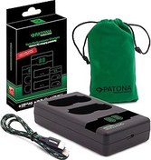 Resim PATONA EN-EL15C EN-EL15B EN-EL15 - PD Performance akü şarj cihazı (maks. 1500mA), USB-C Mini Çift LCD - PD/QC özellikli (161965) 