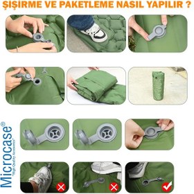 Resim Katlanabilir Çift Kişilik Şişme Outdoor Kamp Yatağı Al4526 Mavi 