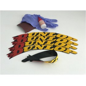 Resim komauto 3d Lastik Yazısı Sarı Dunlop 4 Adet 