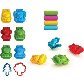 Resim 3d Hayvanlar Oyun Hamur Seti 200 Gr. - Oyun Hamuru Seti - Hamur Setleri - Hamur Kalıpları Renkli 