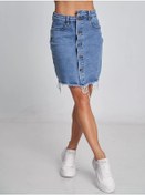 Resim Truthful/big Celebrate Kot Mini Etek Kısa 228128747 Mavi 