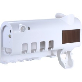 Resim Ximistore9 Uv Işıklı Şarj Edilebilir Diş Fırçası Tutucu - Güneş Enerjili Ve Yapışkanlı Duvar Askısı 