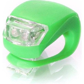 Resim Yeşil Bisiklet Lambası İki Adet Ledli Bisiklet Lambası Silikonlu Yeşil 