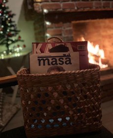 Resim MİEN HOME Hasır El Yapımı Dergilik Doğal Dekoratif Gazetelik 