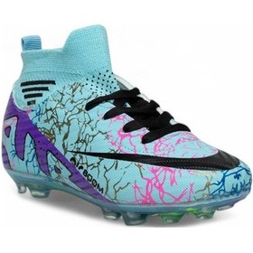 Resim Laliga 565 Mavi Erkek Çocuk Çoraplı Krampon Ayakkabı Mavi 