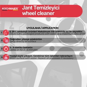 Resim Kochmaier Jant Temizleyici ve Parlatıcı - Hassas Yüzey Dostu, Hafif Kir Sökücü - 20 Litre 