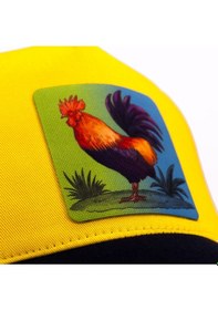 Resim Horoz Figürlü Hayvan Desenli Sarı Beyzbol Şapka Unisex Çok Renkli 