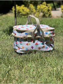 Resim Kale Termos WİNNERTREND İZOLASYONLU Kek Desenli Piknik Çanta 