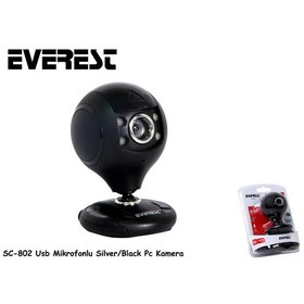 Resim Everest SC-802 Siyah Usb Mikrofonlu Webcam 