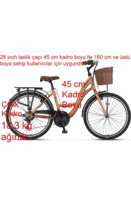 Resim Ümit Bisiklet Ümit Alanya 28 Inch 45 cm kadro 21 Vites Kadın Şehir Bisikleti 2810 ( 160 cm üstü) 