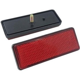 Resim Motolider Motosiklet Çamurluk Reflektörü Kırmızı Vidalı 
