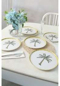Resim Keramika Palmiye Nordic Servis Tabağı 28 Cm 6 Adet 22642 Beyaz 