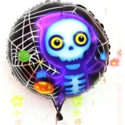 Resim Halloween Iskelet Hayalet Folyo Balon 18 Inç 