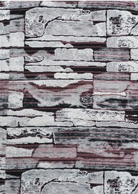 Resim 2li Pololife Savan Lastiksiz Halı Örtüsü 170x245 -taş Desen Pudra Pudra 