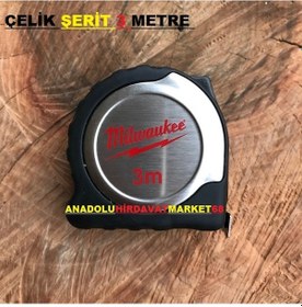 Resim Milwaukee 3 Metre Çelik Şerit Metre Ölçüm Metresi 