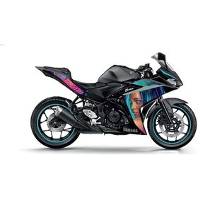 Resim Yamaha YZF R25 Bad Girl Sticker Etiket Modeli 