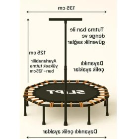 Resim Esranın Dünyası Slipt 135 cm ''(54 Inç) Tutunmalı Step Trambolin Cks-65 