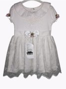 Resim CEBECİ TİCARET Kız Bebek Dantel Elbise Ekru 
