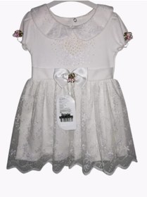 Resim CEBECİ TİCARET Kız Bebek Dantel Elbise Ekru 