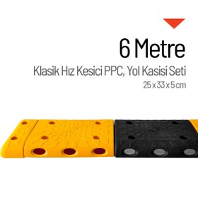 Resim İleri Trafik Klasik Hız Kesici PPC Set Kapaklı, Yol Kasisi 25 x 33 x 5 cm - 6 Metre 