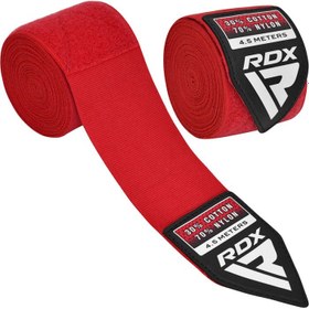 Resim RDX Plus Boks El Bandajı Kırmızı Profesyonel Bilek ve El Destek 