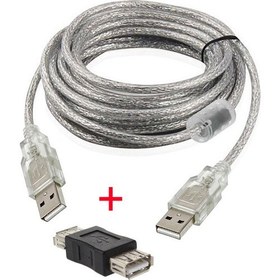 Resim usb 2.0 erkek erkek kablo + usb dişi dişi çevirici aparat 10m 