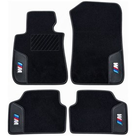 Resim Ruby/ Nakışlı Siyah Deri Desen Oto Halı Paspas Bmw 7-730 E66-long 2002-2009 